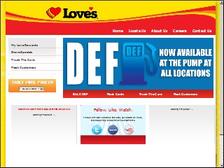 Web site https://www.loves.com/locations/275, Love's Travel Stop