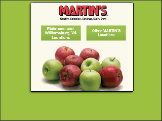 Web site http://martinsfoods.com, Martin's Grocery